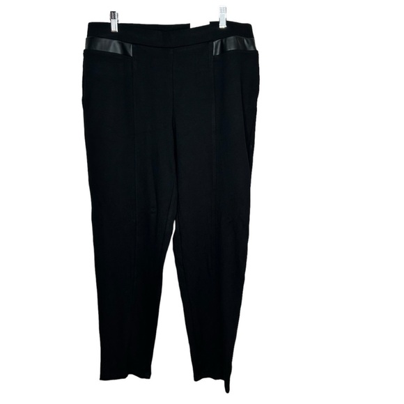 New JM collection Women’s Ponte Pants Size 18W Black Stretch BNWT - Picture 1 of 6